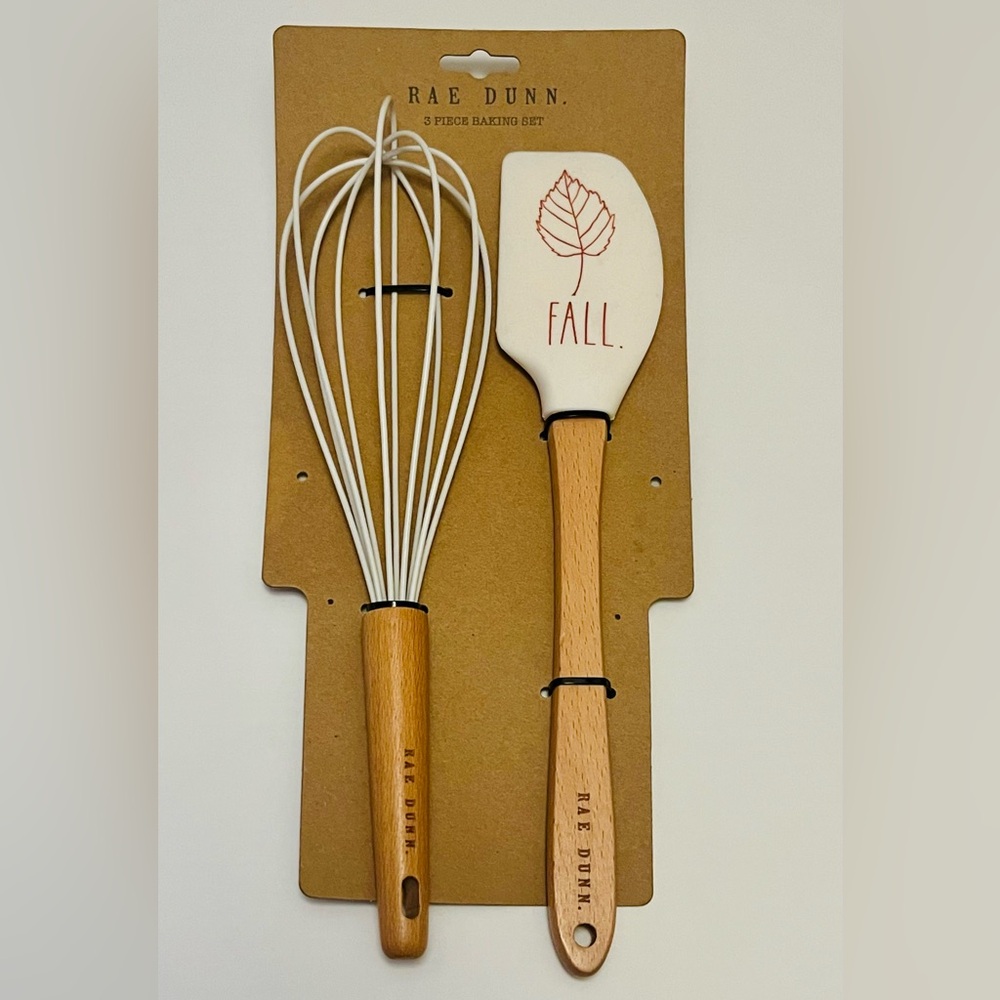 Rae Dunn 2 Piece Baking Set: Spatula & Whisk